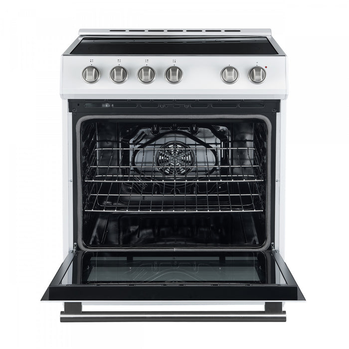Leonardo Espresso 30\" Slide-In Electric Range in White, 5.0 cu. Ft. - FFSEL6022-30WHT