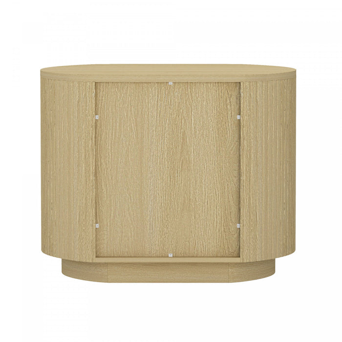 Olivia Manhattan Modern 27\" Nightstand in Natural Oak (2-Drawer) - Set of 2