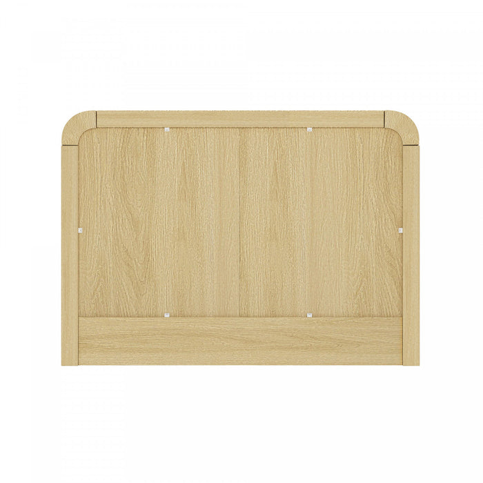 Grace Modern 28\" Nightstand in Natural Oak and Black (2-Drawer) - Set of 2