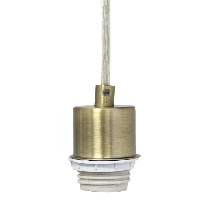 Boden Rattan Pendant Light, Natural & Nickel, 16\"D Lamp
