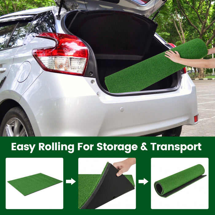 Costway 5 X 4 Ft Golf Hitting Mat Artificial Indoor Outdoor Turf Golf Training Mat 27 Mm