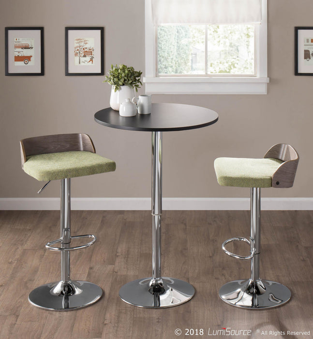 LumiSource Adjustable Contemporary Bar Dining Pub Table - Black