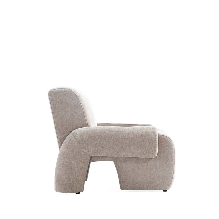 Verandah Mid-Century Modern 2-Piece Sofa Set in Beige