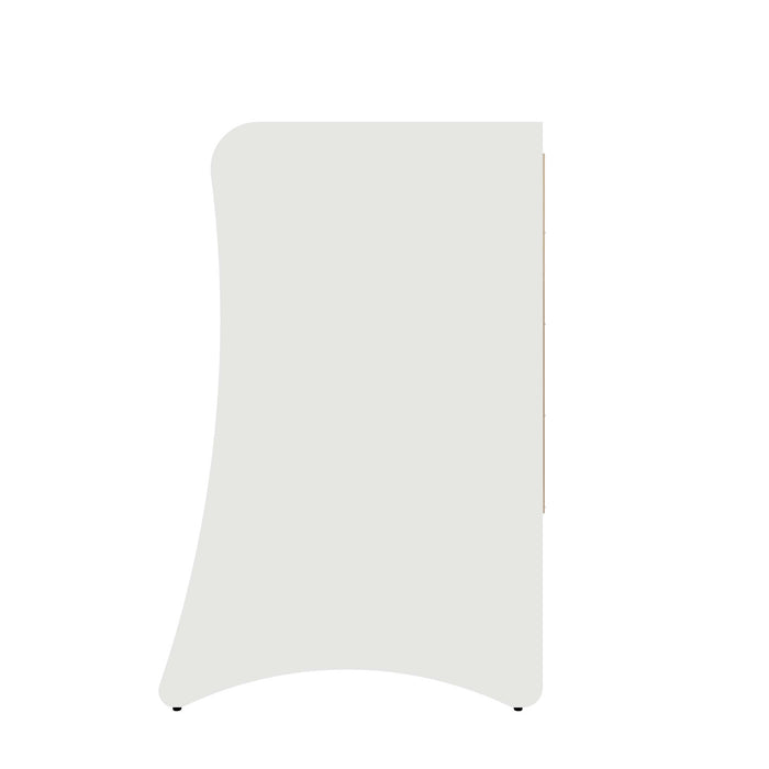 Coney Mid-Century Modern 28\" Nightstand in White (3-Drawer)