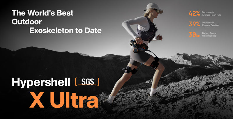 Hypershell X Ultra AI Wearable Exoskeleton - 1000W SGS-Certified Bionic Robotic Legs, Walking Aid for Hiking, Trekking, Running & Professional Use - Black