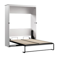 Bestar Key West 63 W Full Murphy Bed - Pure White Oak