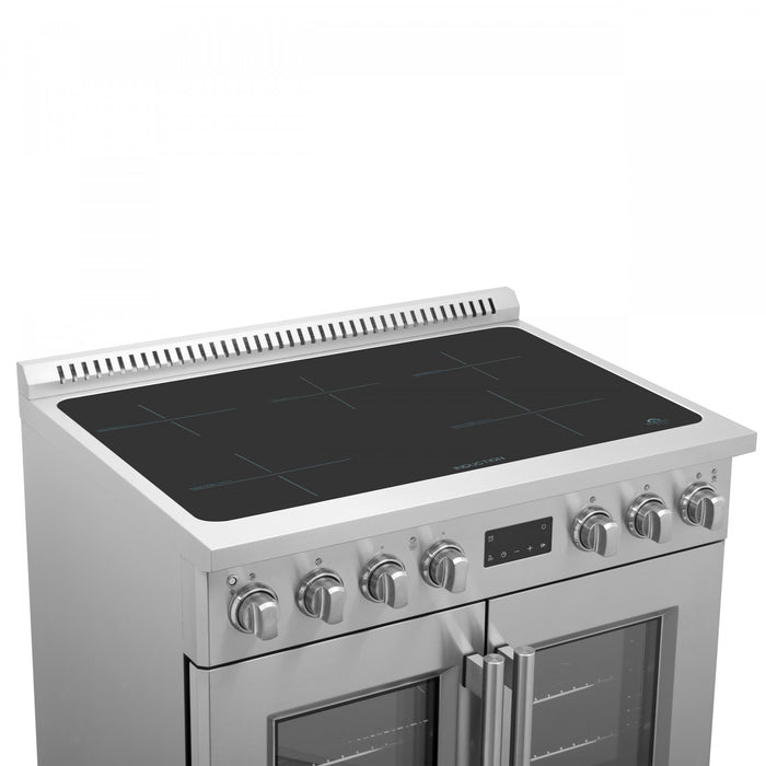 Forno Torino 36\" French Door Induction Range, Stainless Steel - FFSIN0950-36