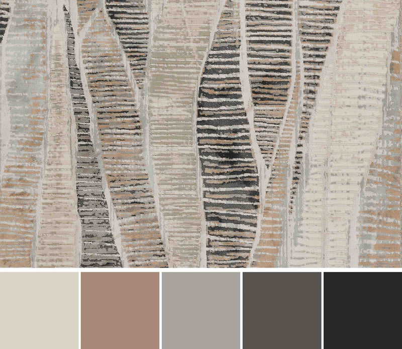 Briar Contemporary 7'9\" x 9'10\" Area Rug in Grey Indoor Area Rug