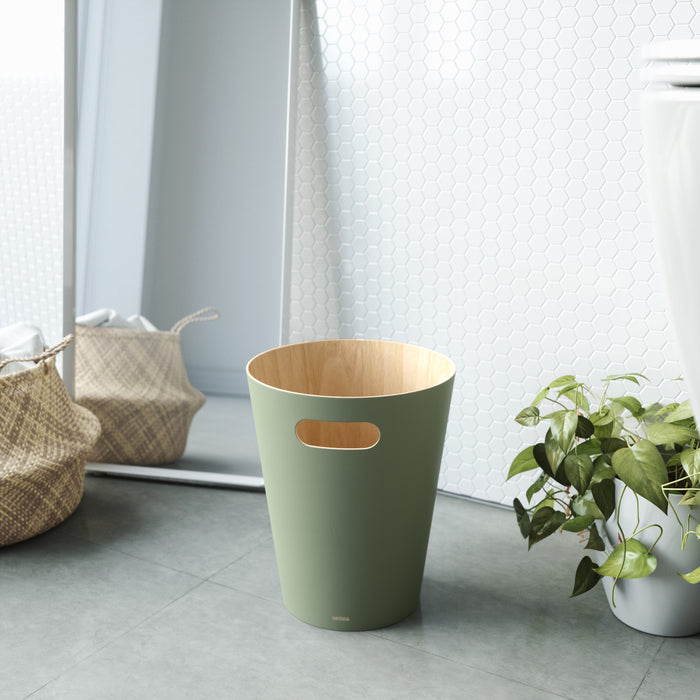 Umbra Woodrow Garbage Bin Trash Can - Spruce