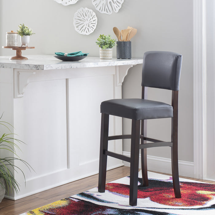 Monaco Faux Leather Barstool - Espresso