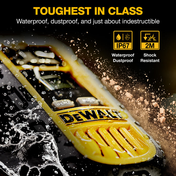2 Dewalt DXFRS300 Work Site Walkie Talkies Plus Earpieces - 1 Watt, Heavy Duty, Long Range Indoor-Outdoor Two Way Radios + 22 Channel