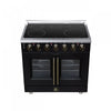 Forno Massimo 36 Inch French Door Electric range, 5 radiant burners, 5.36 cu.ft., Black - FFSEL6955-36BLK Electric Range | Cuisiniere electrique Massimo de 36 po a portes francaises, 5 foyers, 5,36 pi³, noir – FFSEL6955-36BLK
