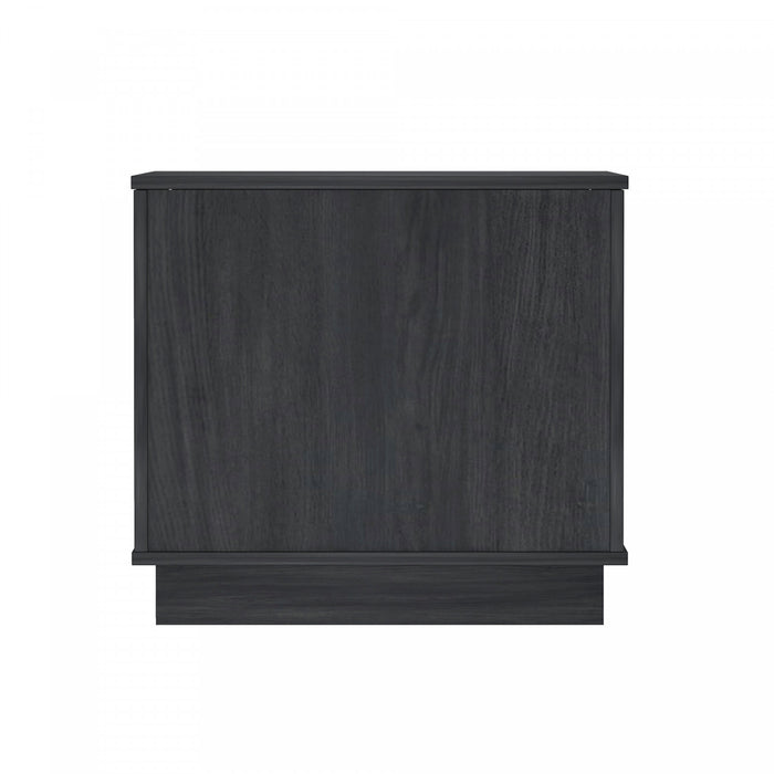 Horizon Modern 22\" Nightstand in Charcoal Gray (2-Drawer) - Set of 2