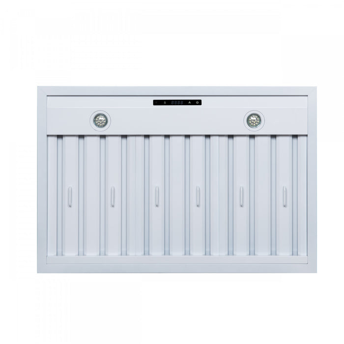 Forno Ambassador 36\" Range Hood, White, 427 CFM, 3 speeds, Remote Control - FRHWM5099-36CPWHT