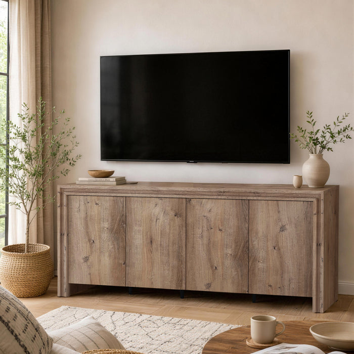 Corin Contemporary 60\" Sideboard in Brown (4-Door)