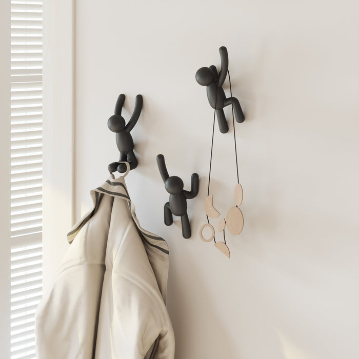 Umbra Buddy Wall Hooks - Black