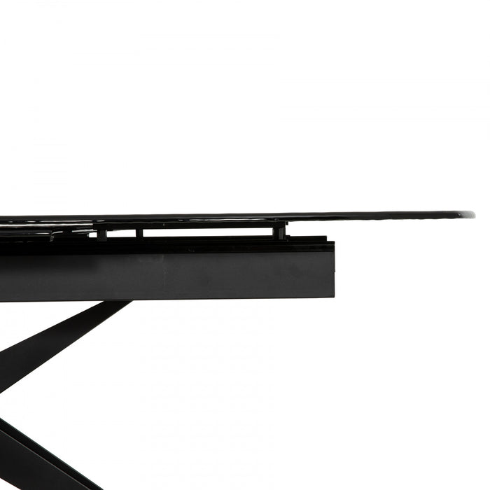 Trevin 70-94 in. Extendable Dining Table with Metal Legs (Seats 6-8)
