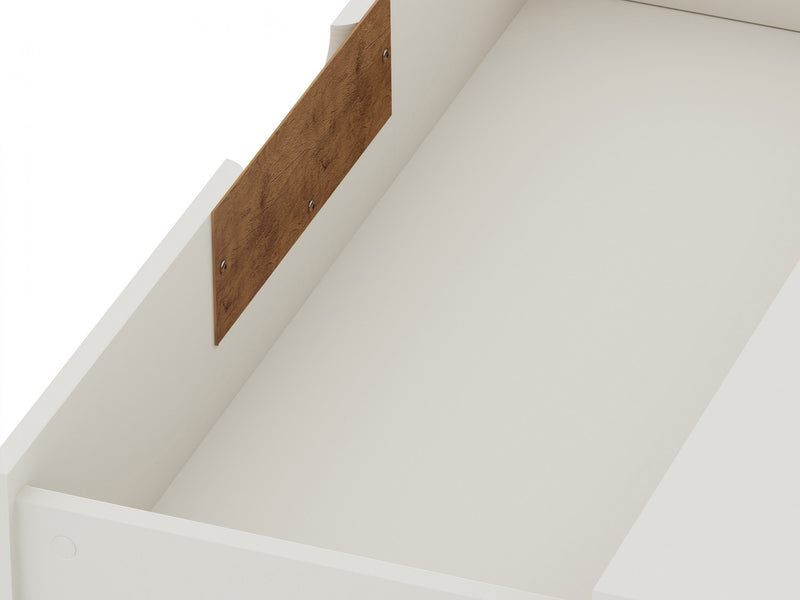 Rockefeller Mid-Century Modern 35\" Dresser in Off White (3-Drawer) - Set of 2