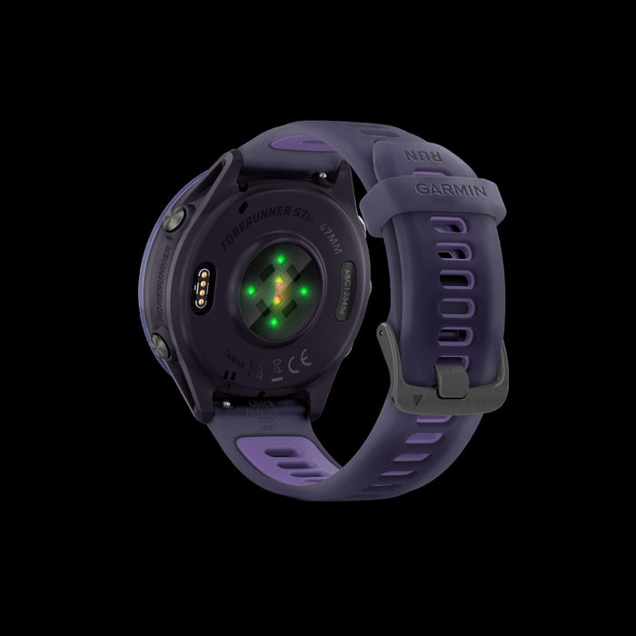 Garmin Forerunner 570 Smartwatch 47mm, Amoled, Indigo Aluminum, Purple/indigo, Gps Fitness Tracker, Running, 11-day Battery