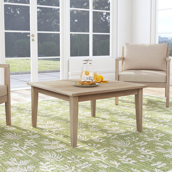 Teagon Square Outdoor Patio Coffee Table - Natural