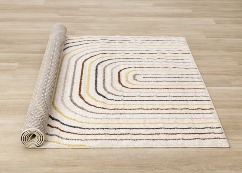 Marley Multi-Colour Double Rainbow Area Rug - 7'10\" x 10'6\"