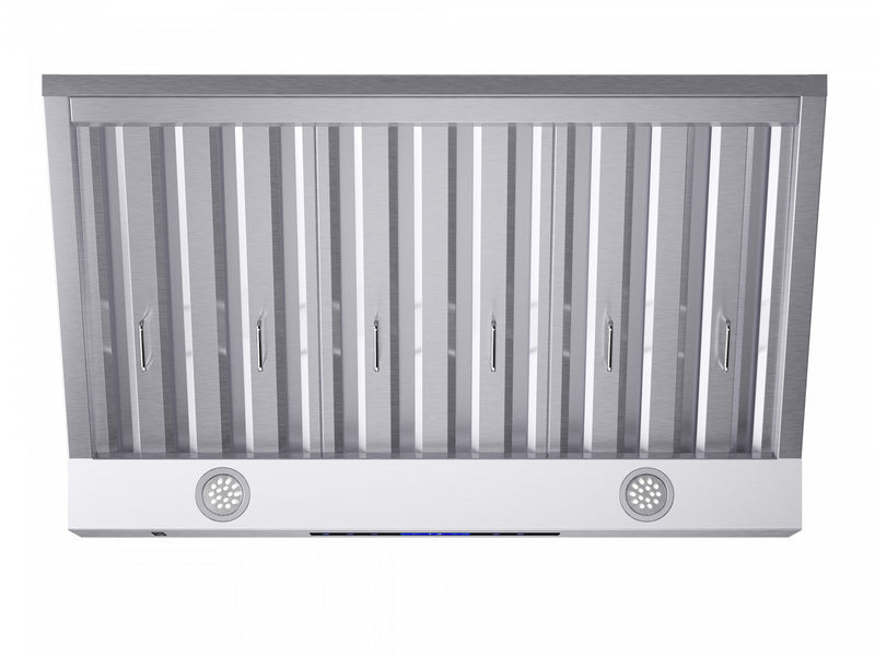 Forno Palazzo 36-Inch Wall Mounted Range Hood, Stainless Steel, Heavy Duty Baffle Filters-FRHWM5030-36