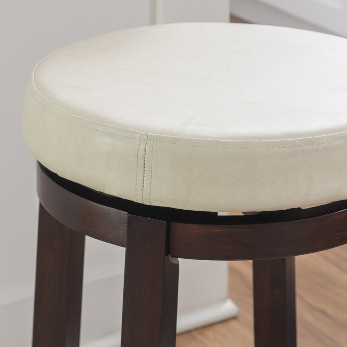 Maya Faux Leather Counter-Height Stool - Beige