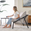 Ada Metal Frame Sling Accent Chair with Cushions - Black | Ada fauteuil d’appoint à sangle avec cadre en métal et coussins - Noir