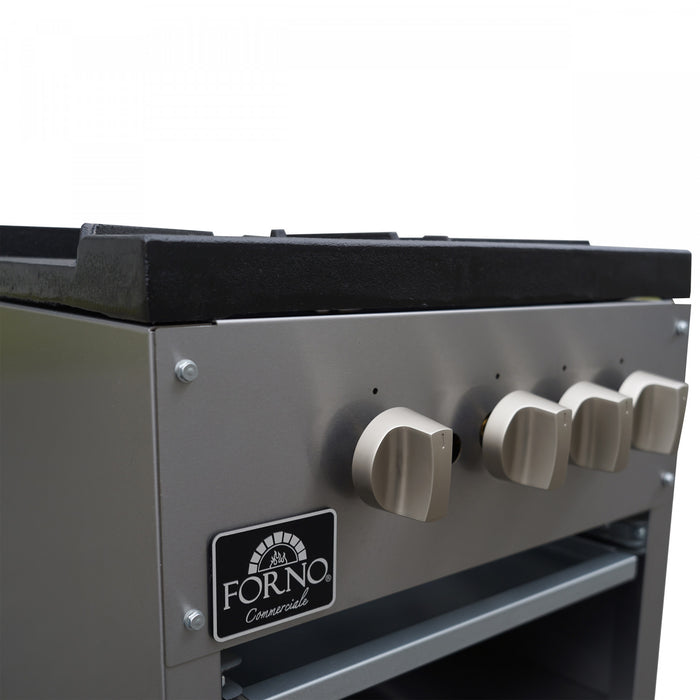 FORNO Commerciale Gas Stock Pot, 2 Burners, 160,000 BTU, Stainless Steel - FCMSP0094-18