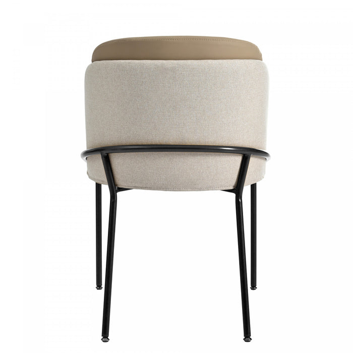 Olivia Set of 4 Modern Dining Chair with Slanted Legs and Adjustable Feet,Beige