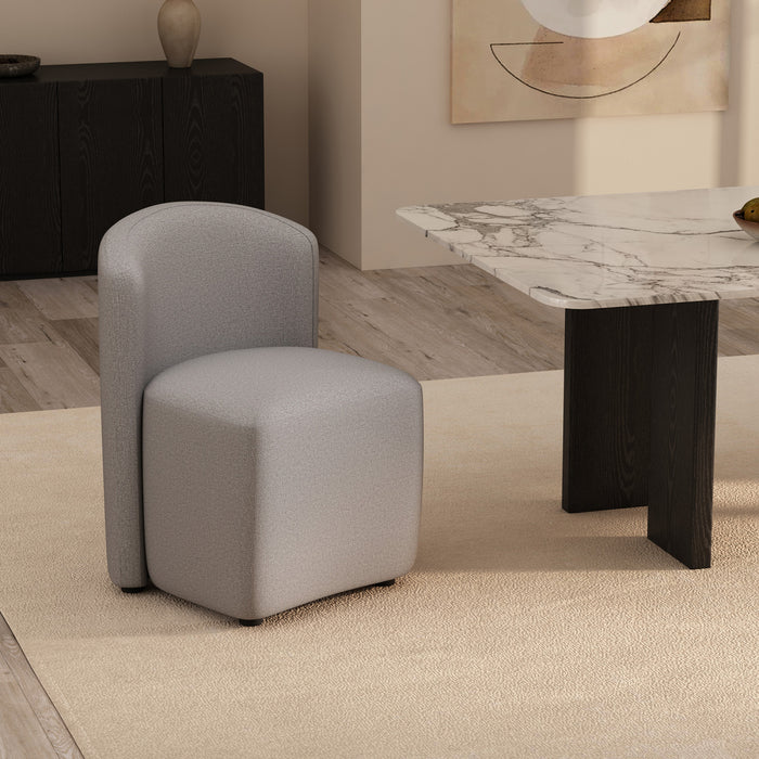 Hearth Contemporary Modern Upholstered Side Chair in Light Gray