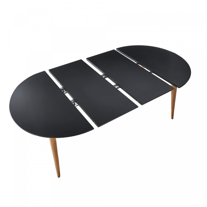 Noah Space-Saving Dining Table with Extendable,Black