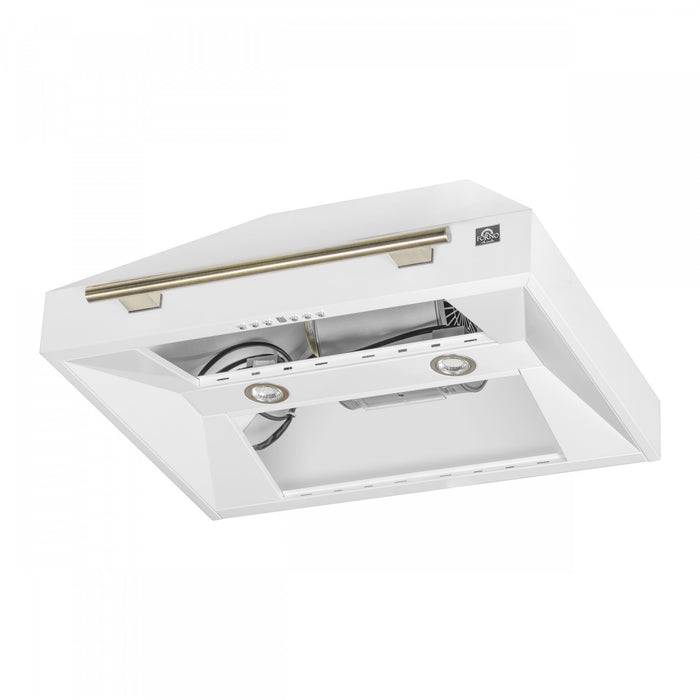 Forno Aria 30 Inch Wall-Mounted Range Hood, White- FRHWM5095-30WHT