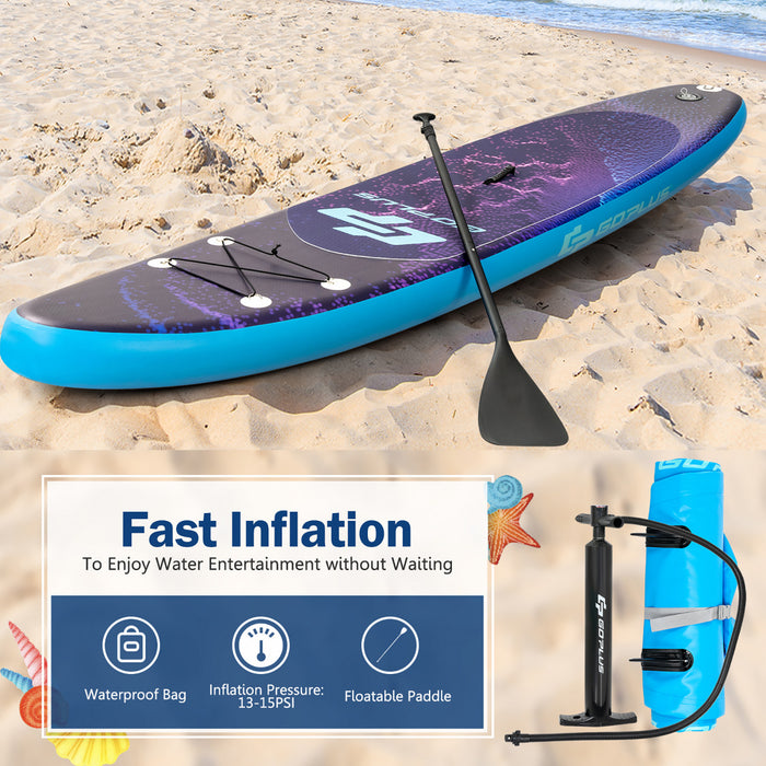 Goplus 11' Inflatable Stand Up Paddle Board Surfboard W/bag Aluminum Paddle Pump