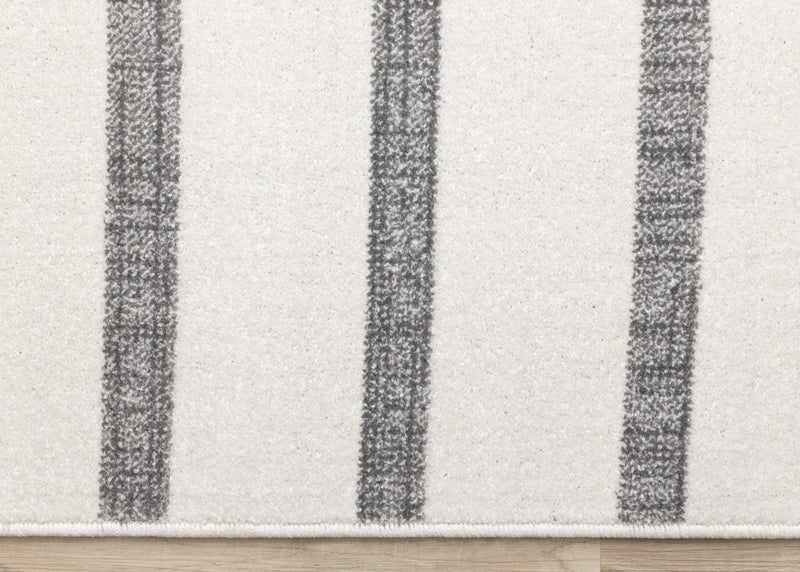 Covington Grey White Striped Rug, 5'3\" x 7'7\" Indoor Area Rug