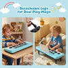 Costway 37 Keys Kids Piano Keyboard Portable Musical Toy with Microphone & Music Stand Blue