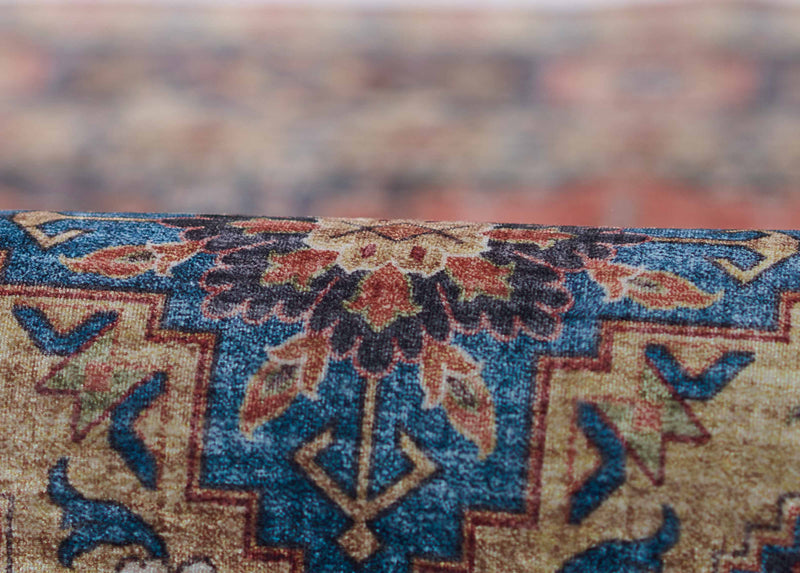 Tracy Traditional 8'0\" x 10'0\" Area Rug in Orange Indoor Area Rug