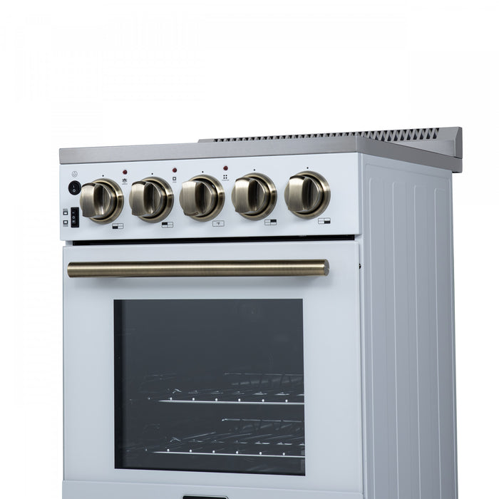 Forno Pallermo 20 Inch Electric Range in White, 2.05 cu.ft. - FFSEL6051-20WHT