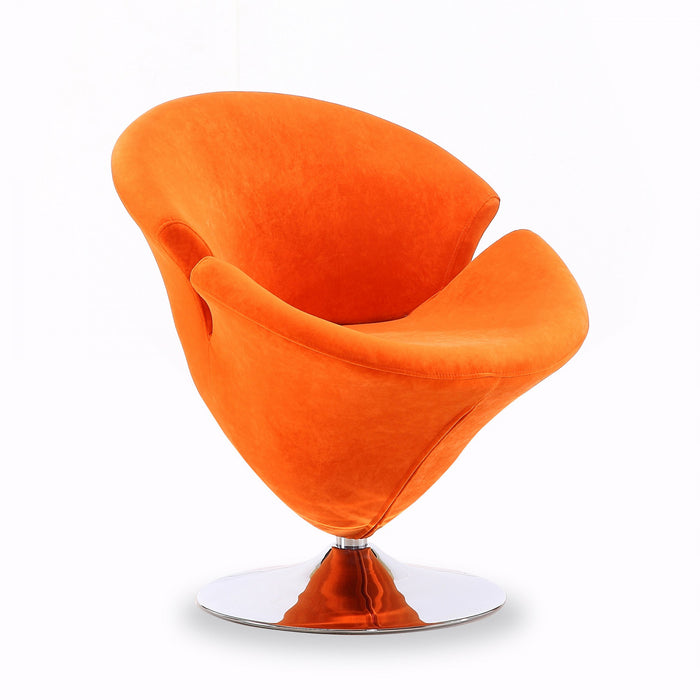 Tulip Modern 1-Piece Accent Chair in Green, Orange, Red and Yellow