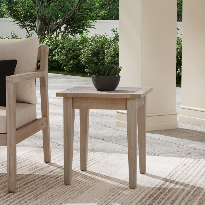 Teagon Outdoor Side Patio Occasional Table - Natural