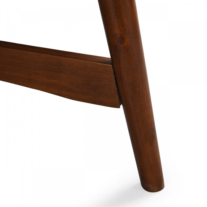 Darren Round Coffee Table With X-cross Base - Walnut