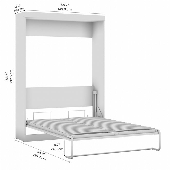 Bestar Pur Full Murphy 59-Inch Wall Bed - White