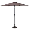 Costway 9ft Patio Solar Umbrella LED Patio Market Steel Tilt w/ Crank Outdoor Tan