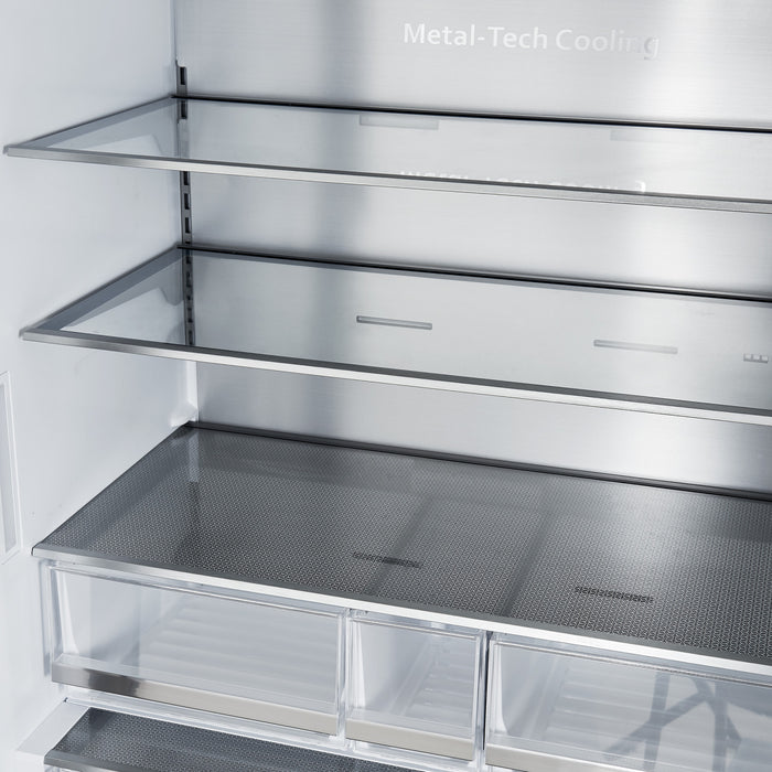 Forno Aosta 36 Inch Stainless Steel French Door Refrigerator, 22.4 cu.ft. - FFFFD1866-36SB