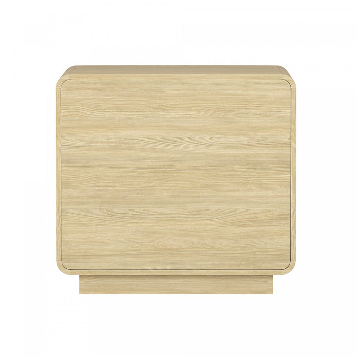 Chrystie Contemporary Modern 26\" Nightstand in Natural (2-Drawer)