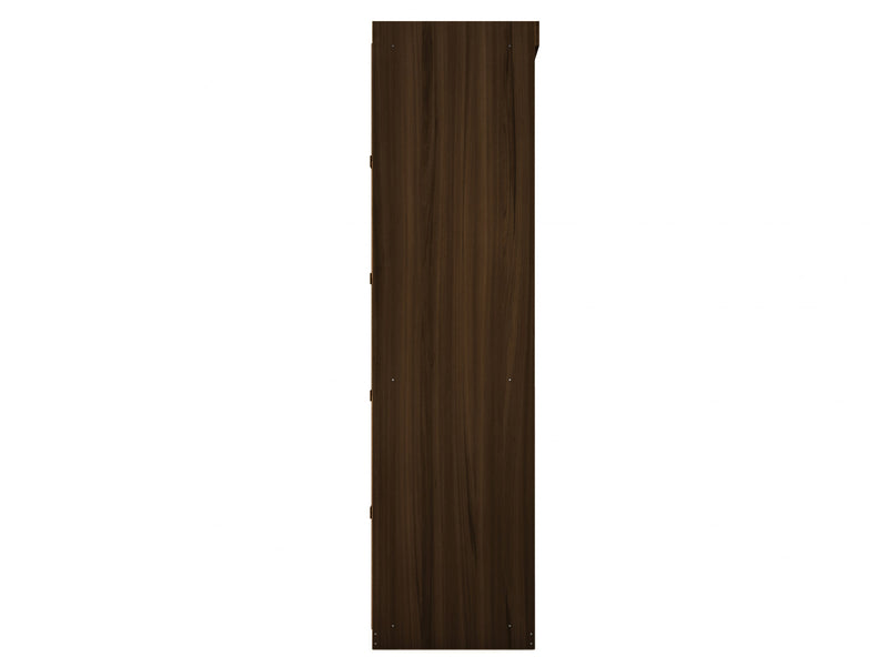 Mulberry Contemporary Modern 2-Piece Wardrobe Closet in Chestnut Brown