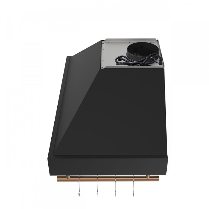Forno Venezia 36 Inch Wall-Mounted Range Hood, Black-FRHWM5503-36BLK