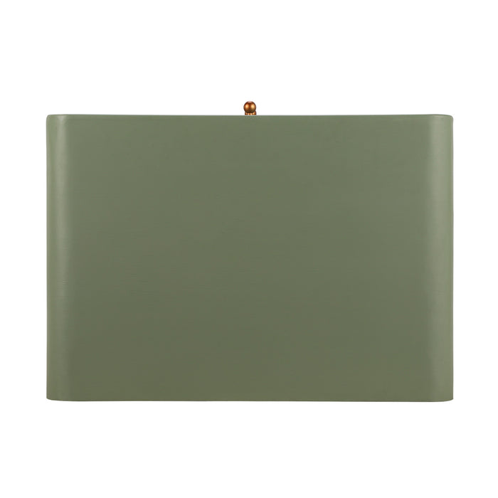 Sophia Modern Nightstand with Storage and Drawer,Olive Green