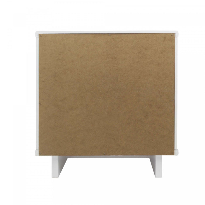 Granville Modern 18\" Nightstand in White (1-Drawer) - Set of 2