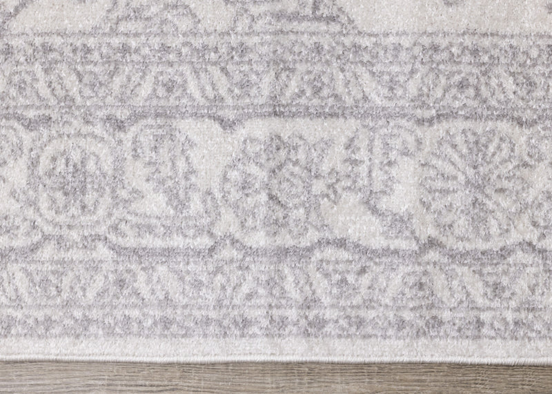 Fallon White Grey Elegant Faded Traditional Rug, 5'3\" x 7'7\" Indoor Area Rug